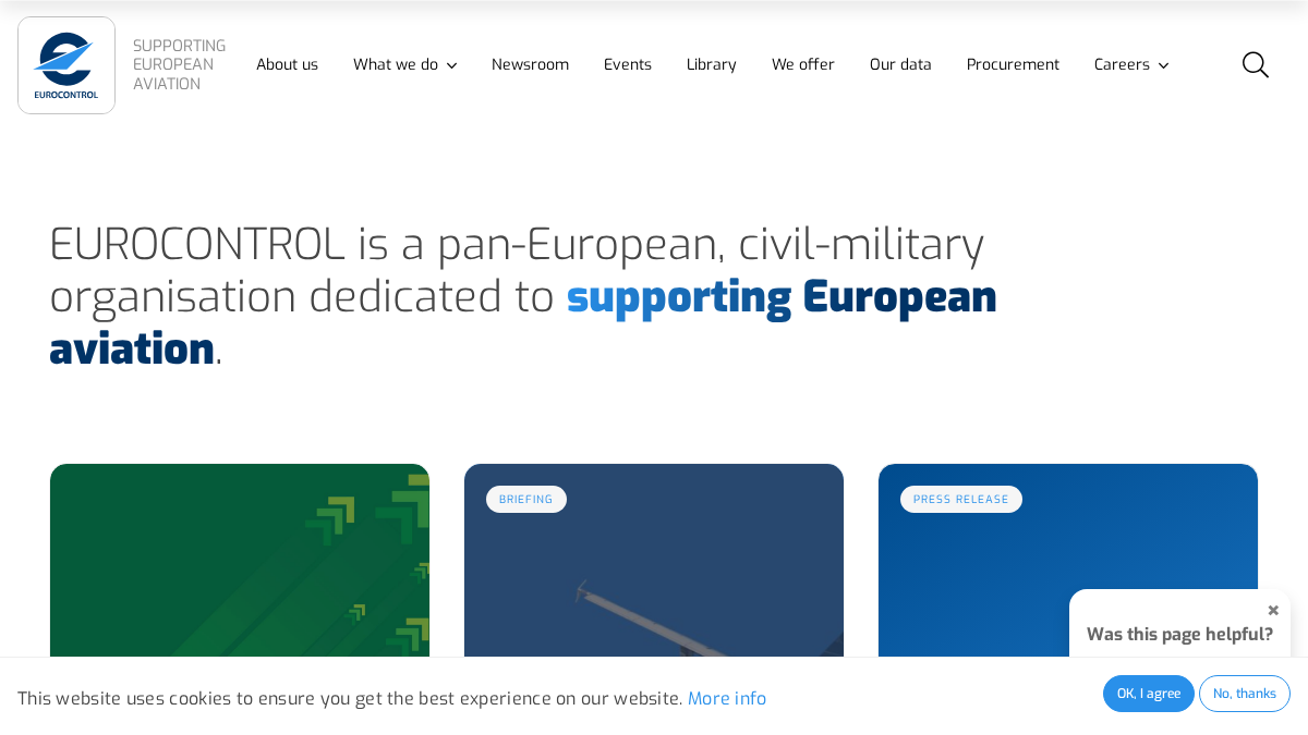 eurocontrol.int 官网首页截图
