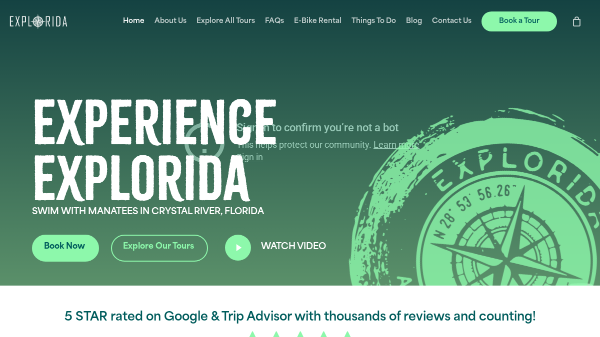 explorida.com 官网首页截图