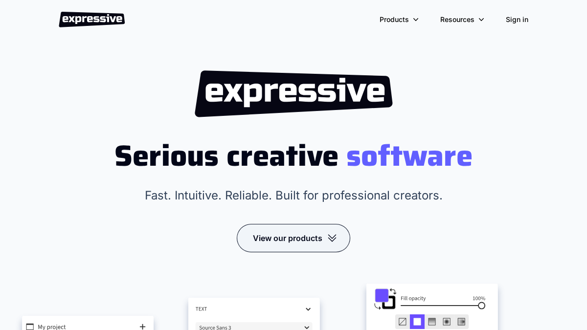 expressive.app 官网首页截图