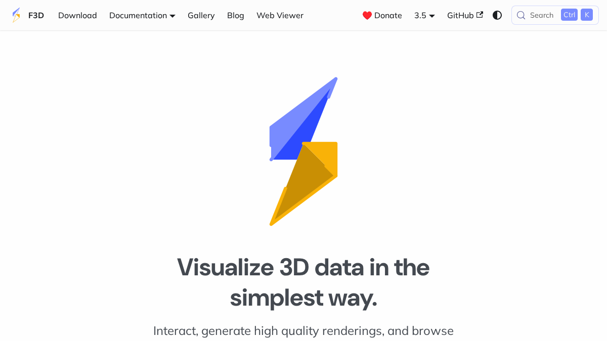 f3d.app 官网首页截图