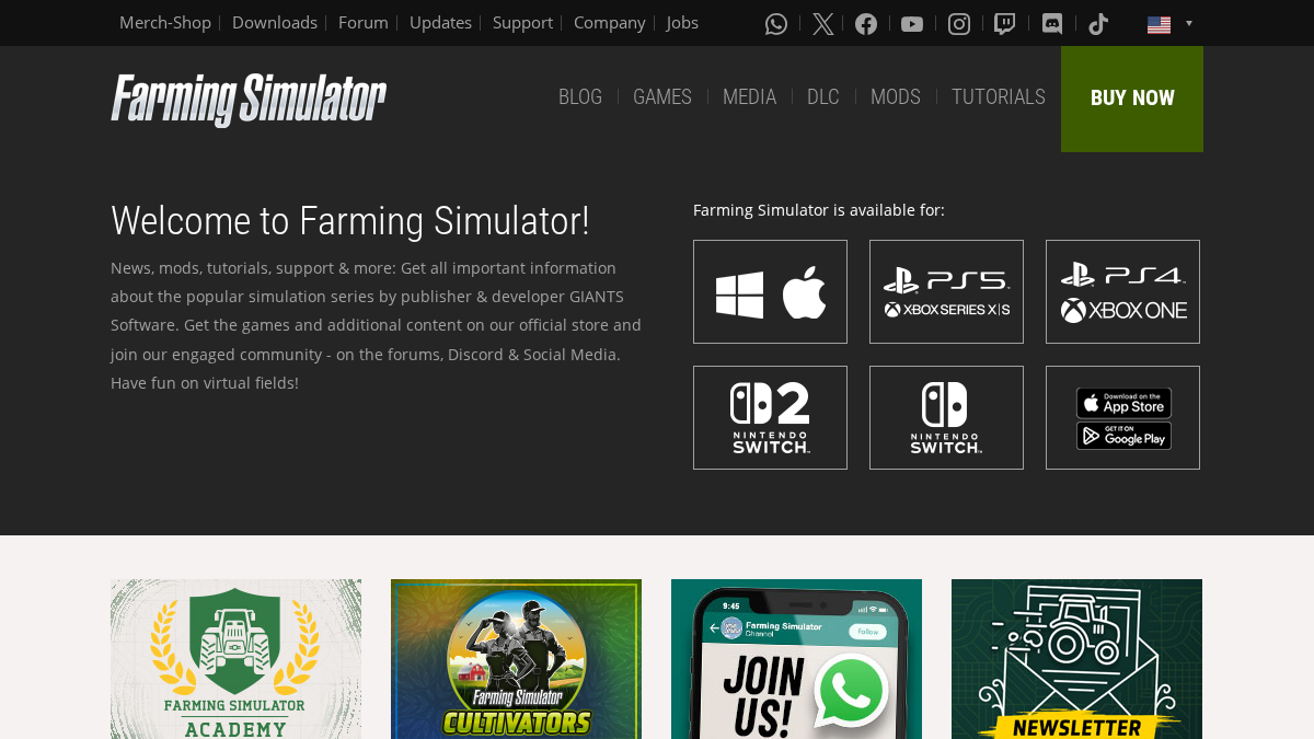 farming-simulator.com 官网首页截图