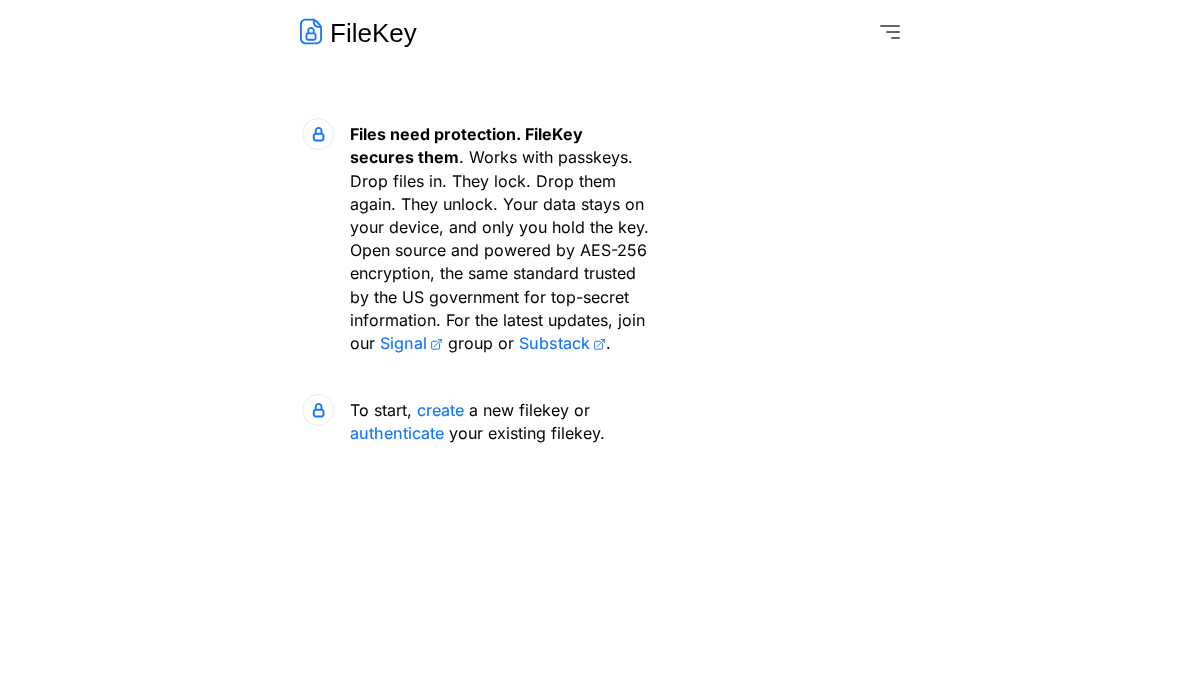 filekey.app 官网首页截图