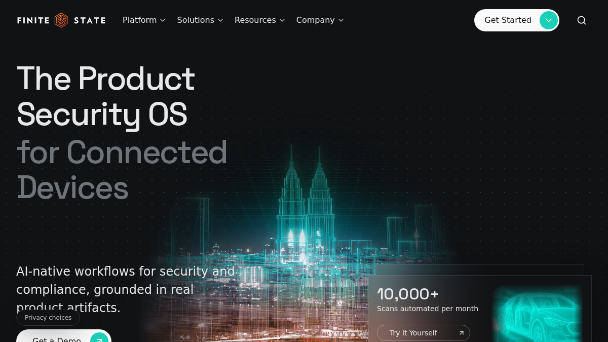 finitestate.io 官网首页截图