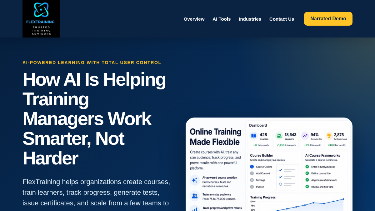 flextraining.com 官网首页截图