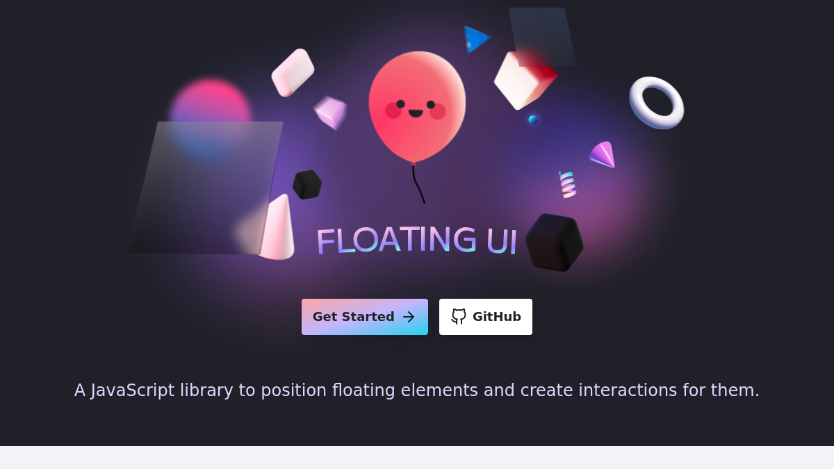 floating-ui.com 官网首页截图