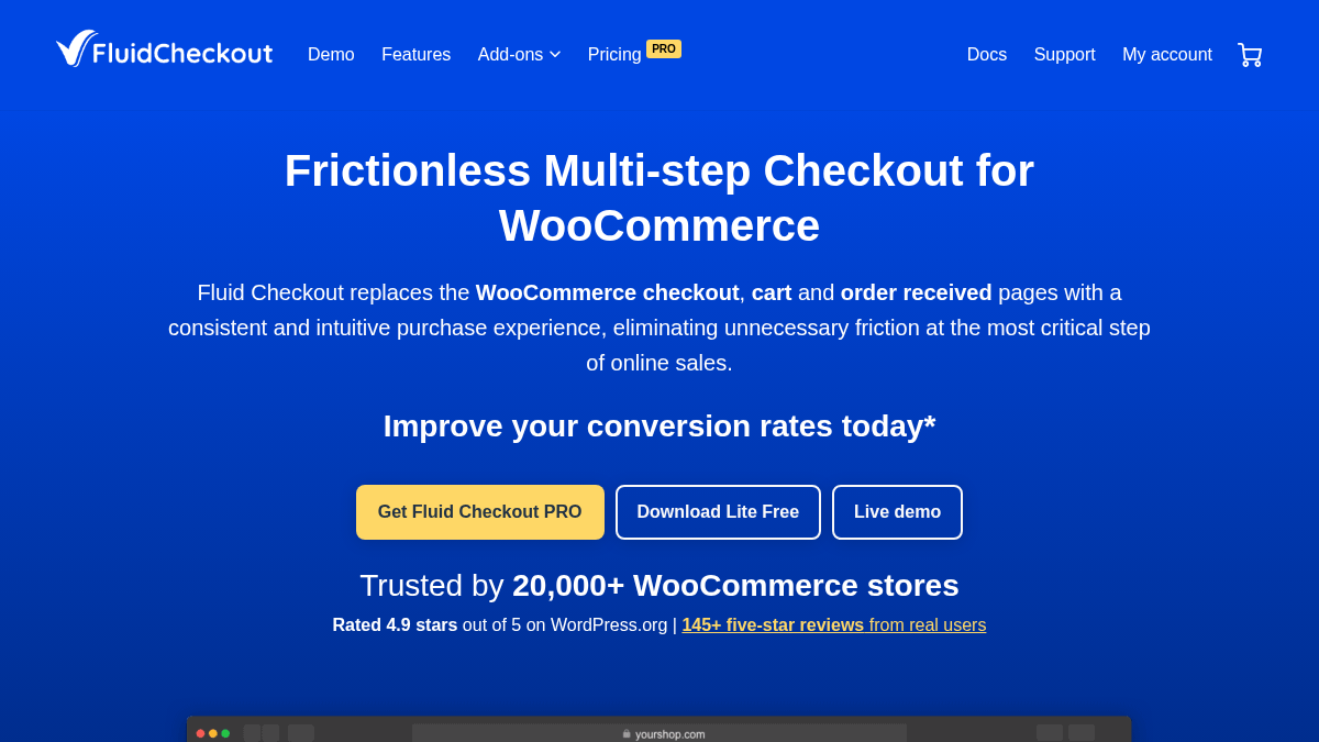 fluidcheckout.com 官网首页截图