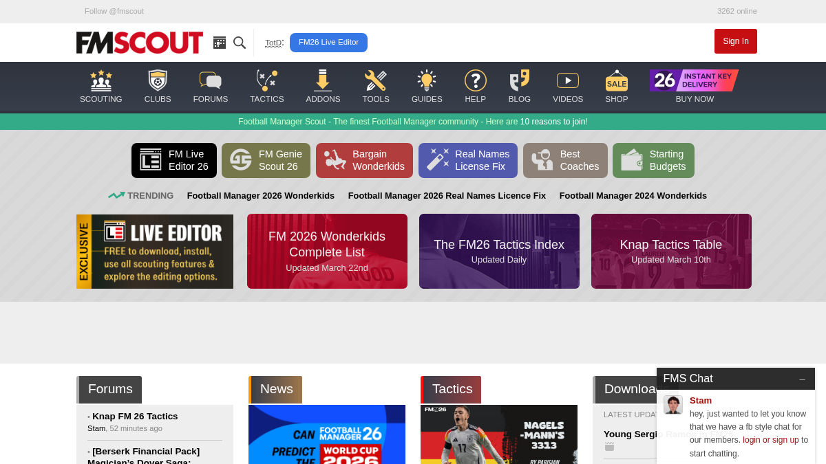 fmscout.com 官网首页截图