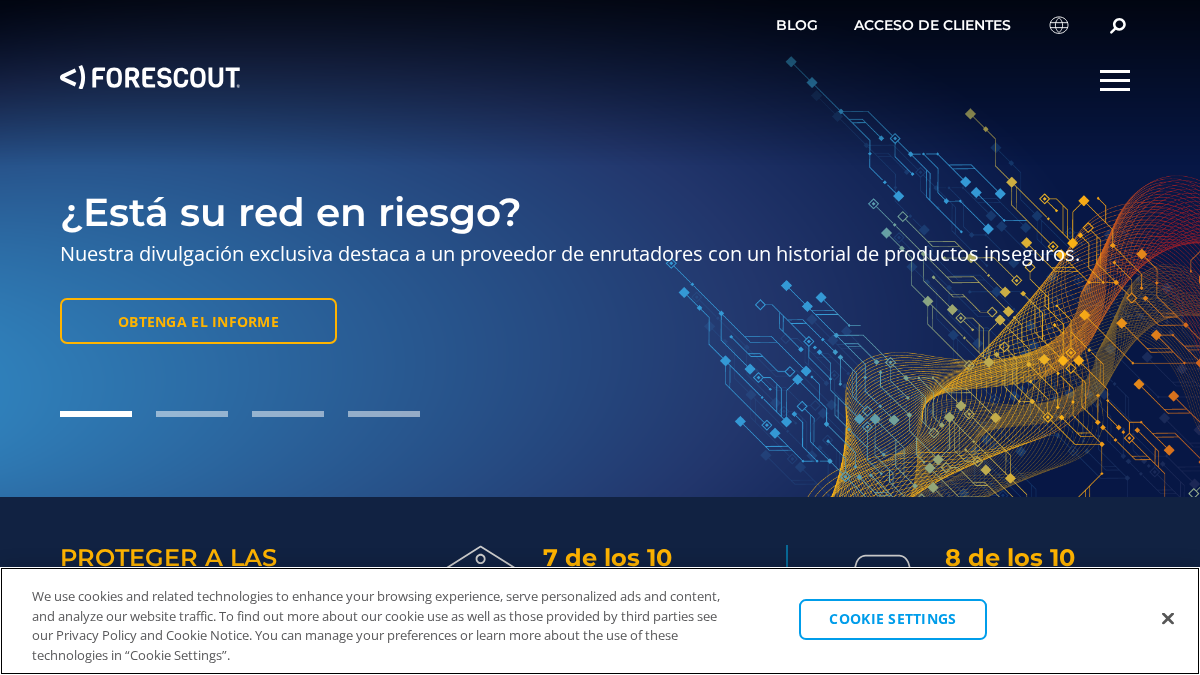 forescouttechnologies.es 官网首页截图