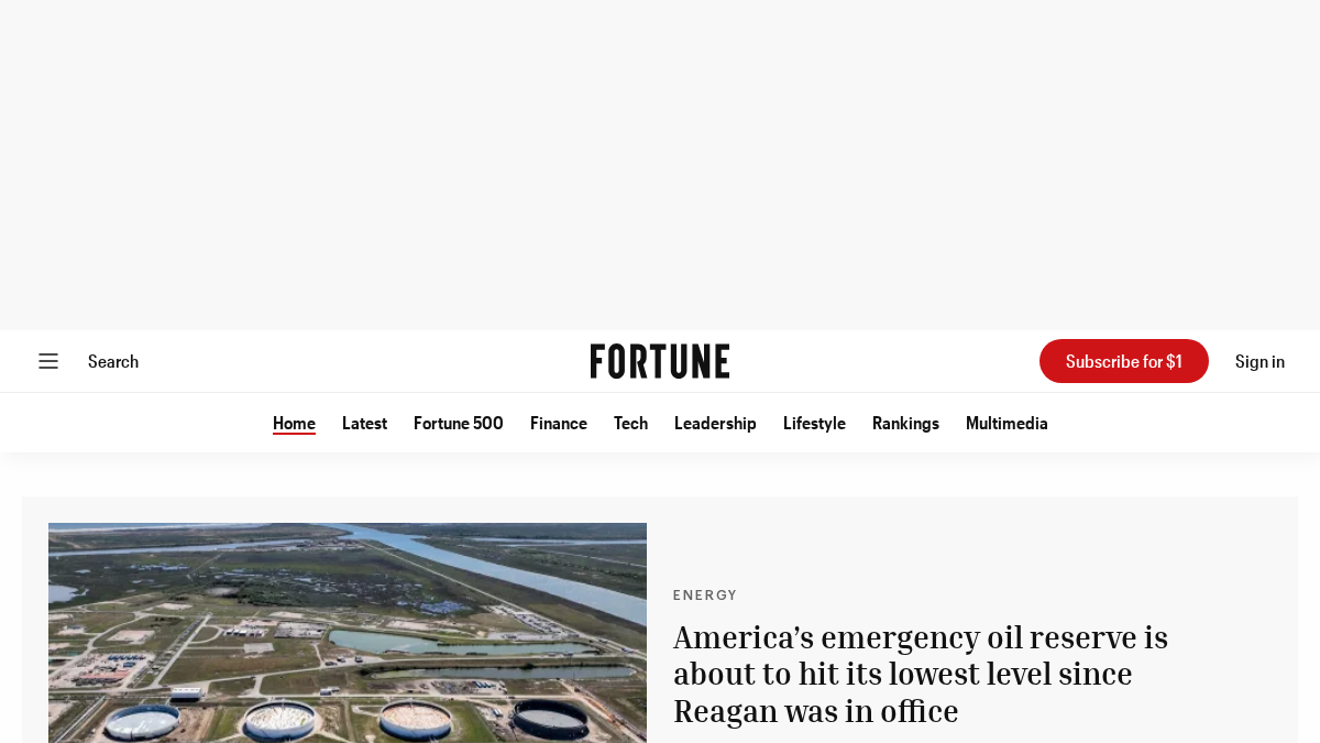 fortune.com 官网首页截图