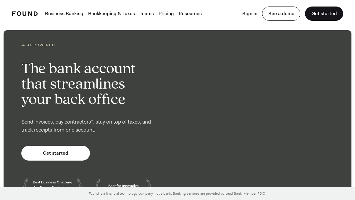 found.com 官网首页截图