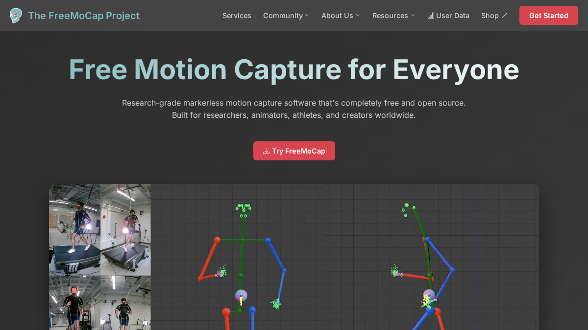 freemocap.org 官网首页截图