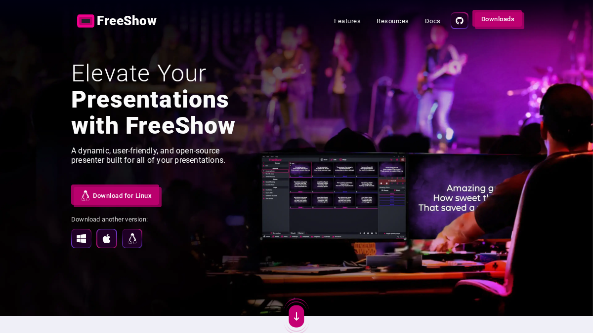 freeshow.app 官网首页截图
