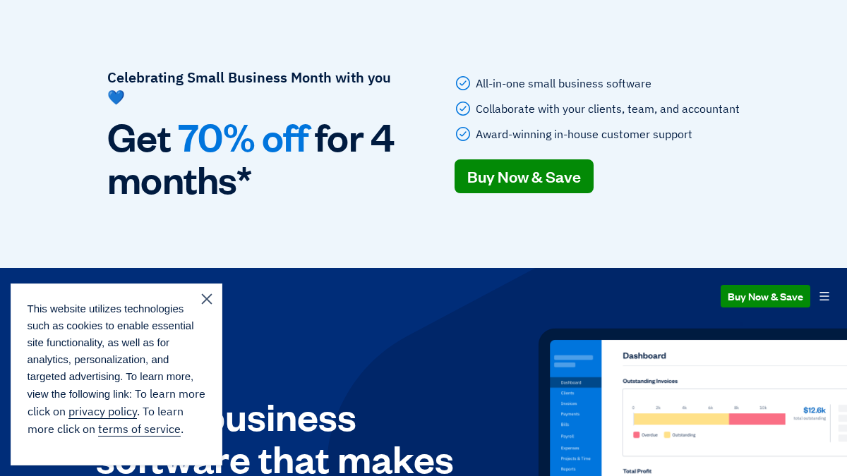 freshbooks.com 官网首页截图