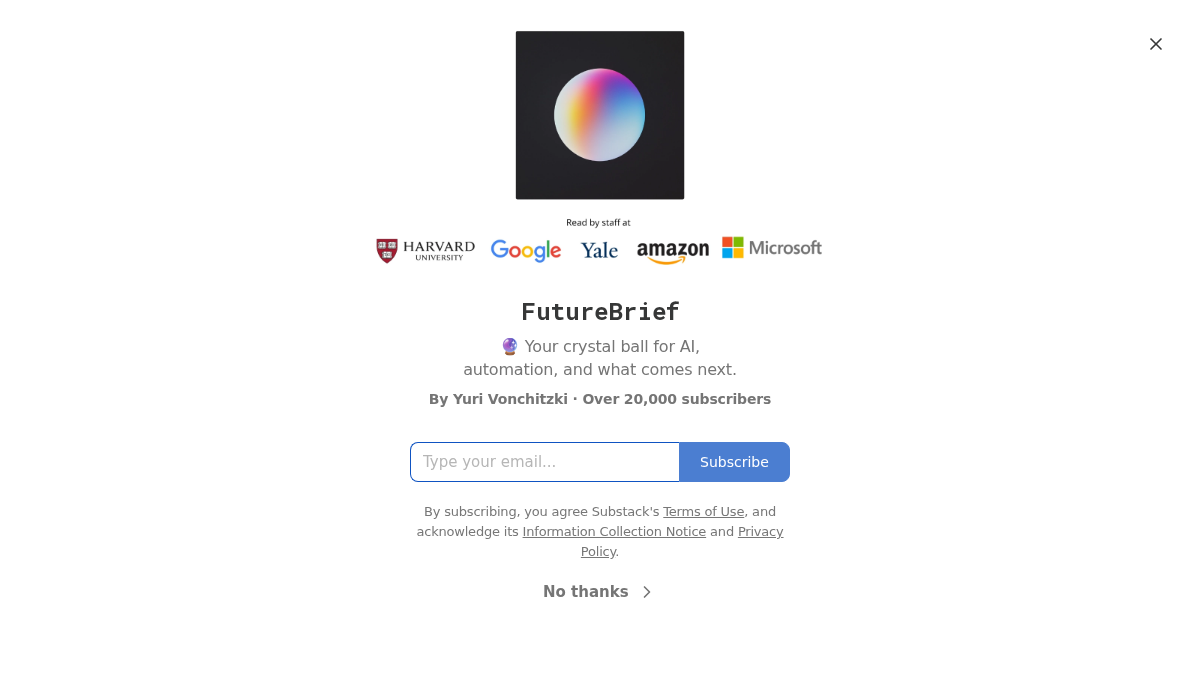 futurebrief.ai 官网首页截图