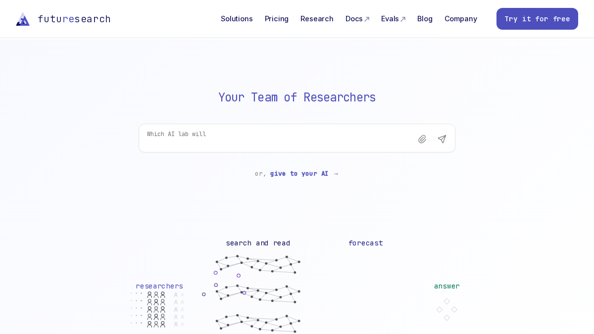 futuresearch.ai 官网首页截图