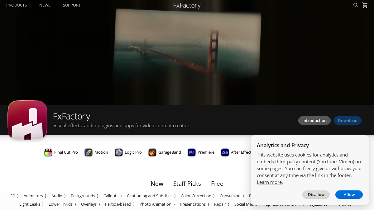 fxfactory.com 官网首页截图