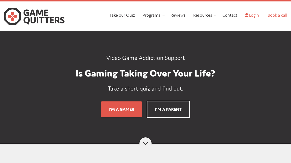 gamequitters.com 官网首页截图