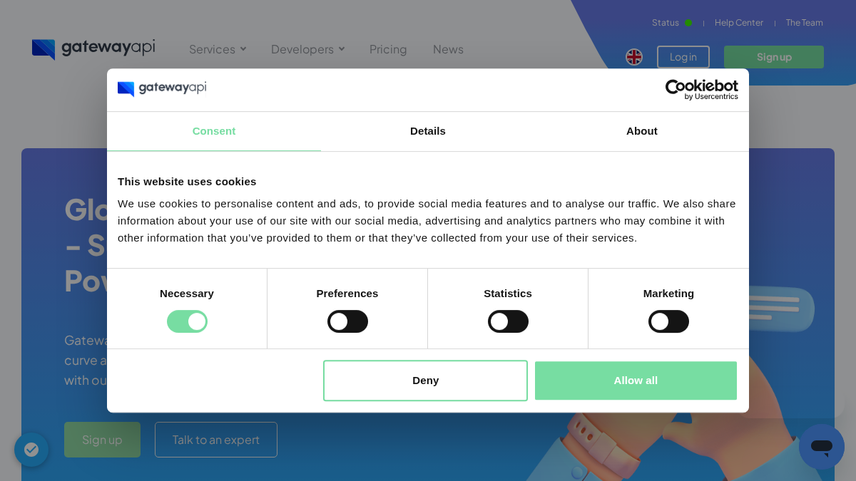 gatewayapi.com 官网首页截图