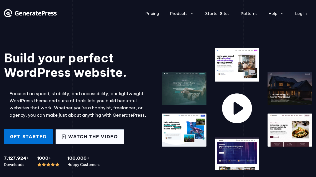 generatepress.com 官网首页截图