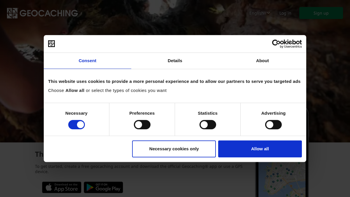 geocaching.com 官网首页截图
