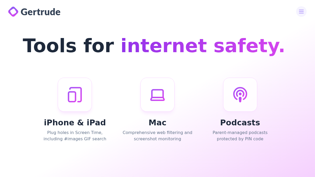 gertrude.app 官网首页截图