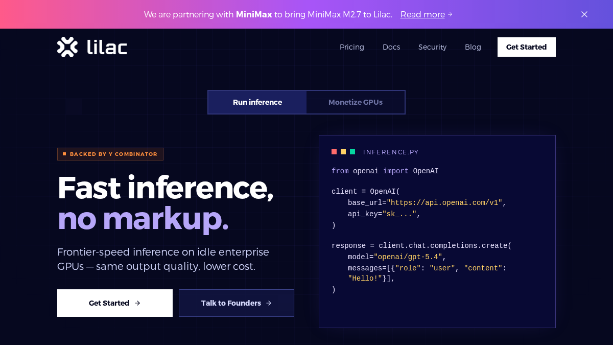 getlilac.com 官网首页截图