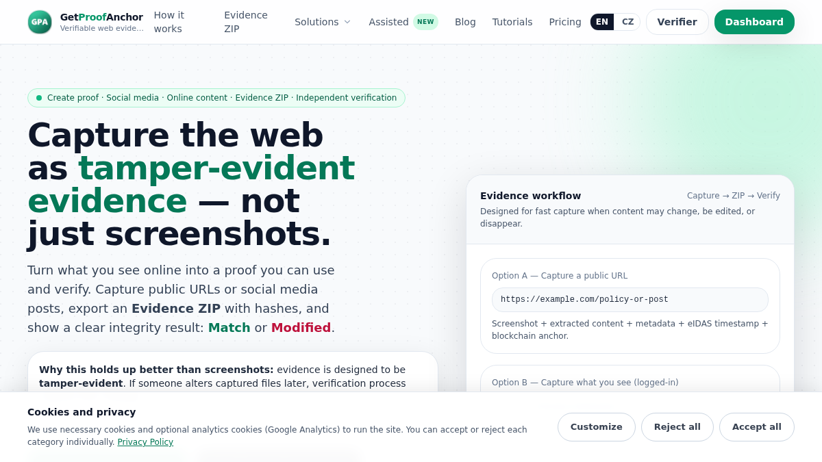 getproofanchor.com 官网首页截图