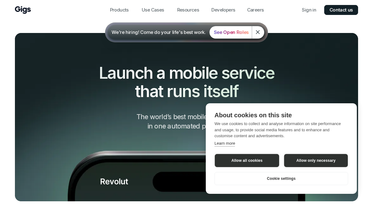 gigs.com 官网首页截图
