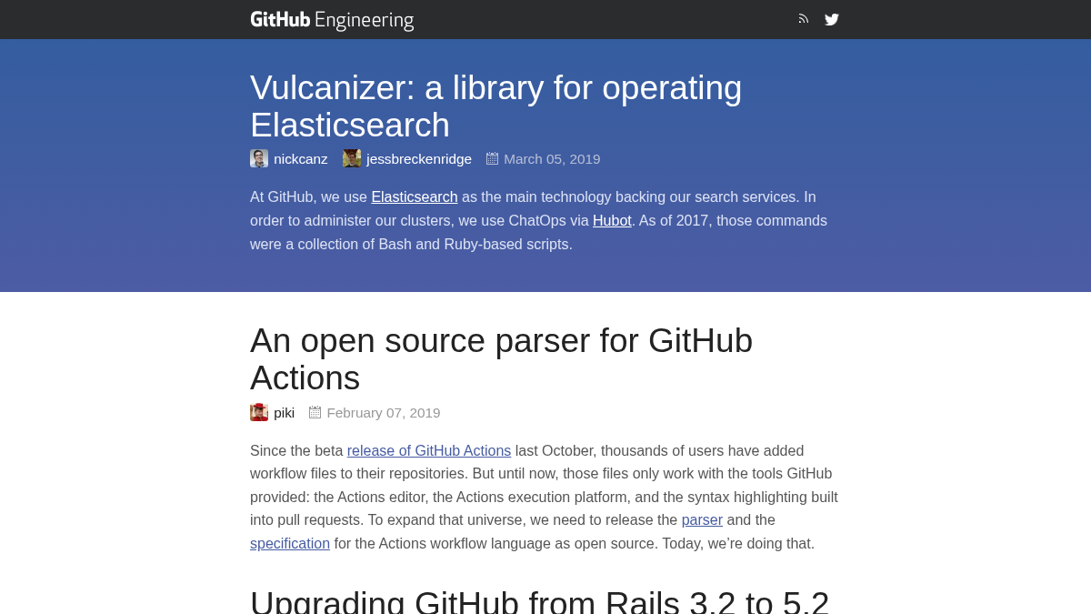 githubengineering.com 官网首页截图