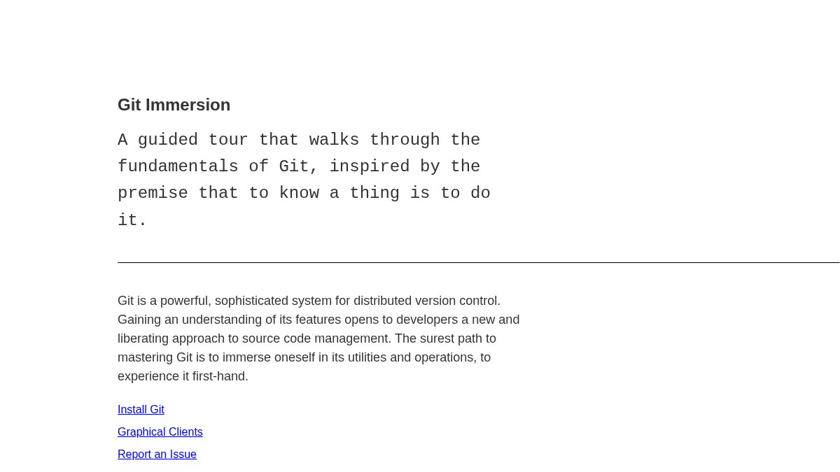 gitimmersion.com 官网首页截图