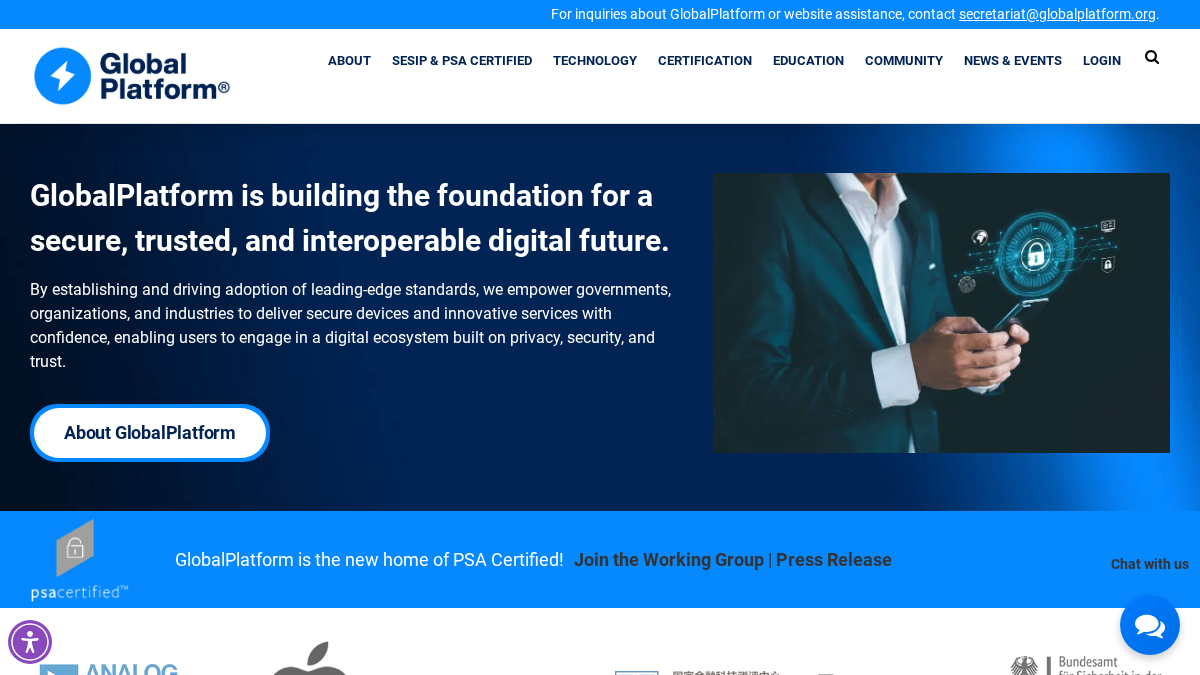globalplatform.org 官网首页截图