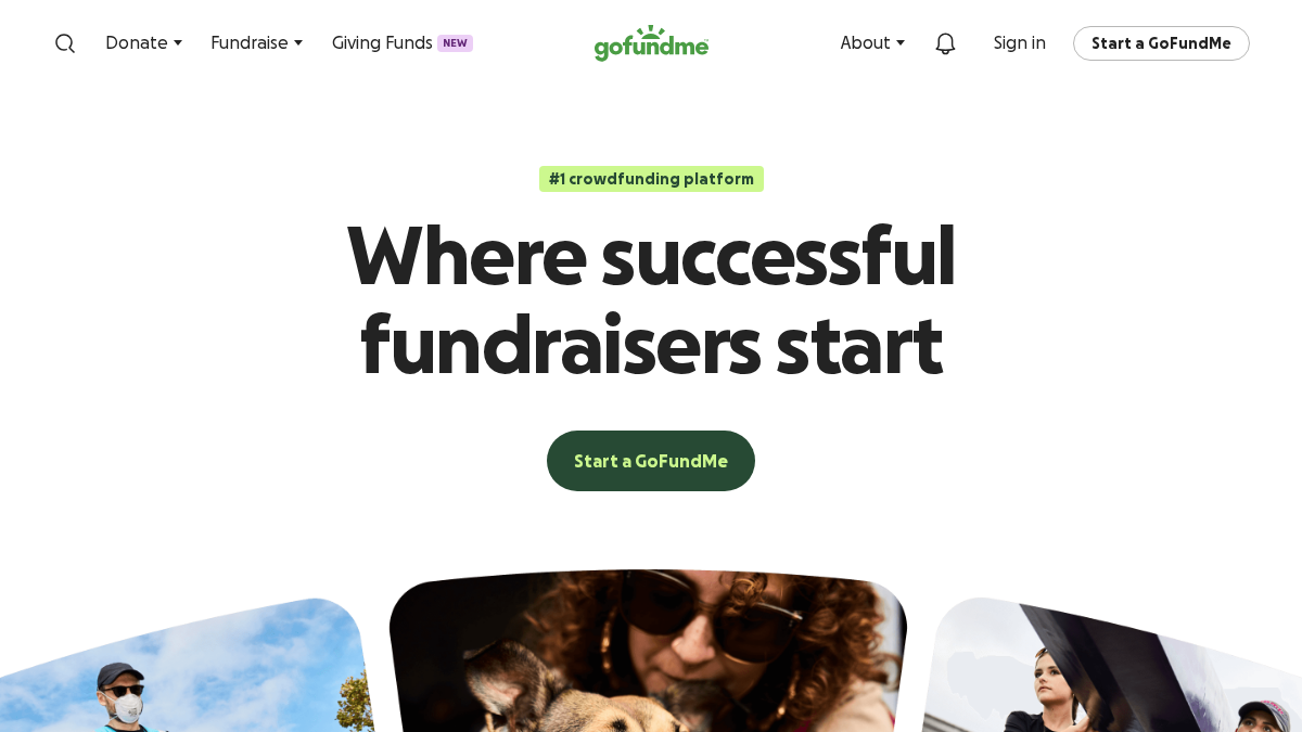 gofundme.com 官网首页截图