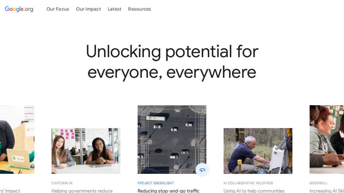google.org 官网首页截图