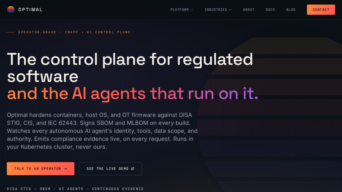 gooptimal.io 官网首页截图
