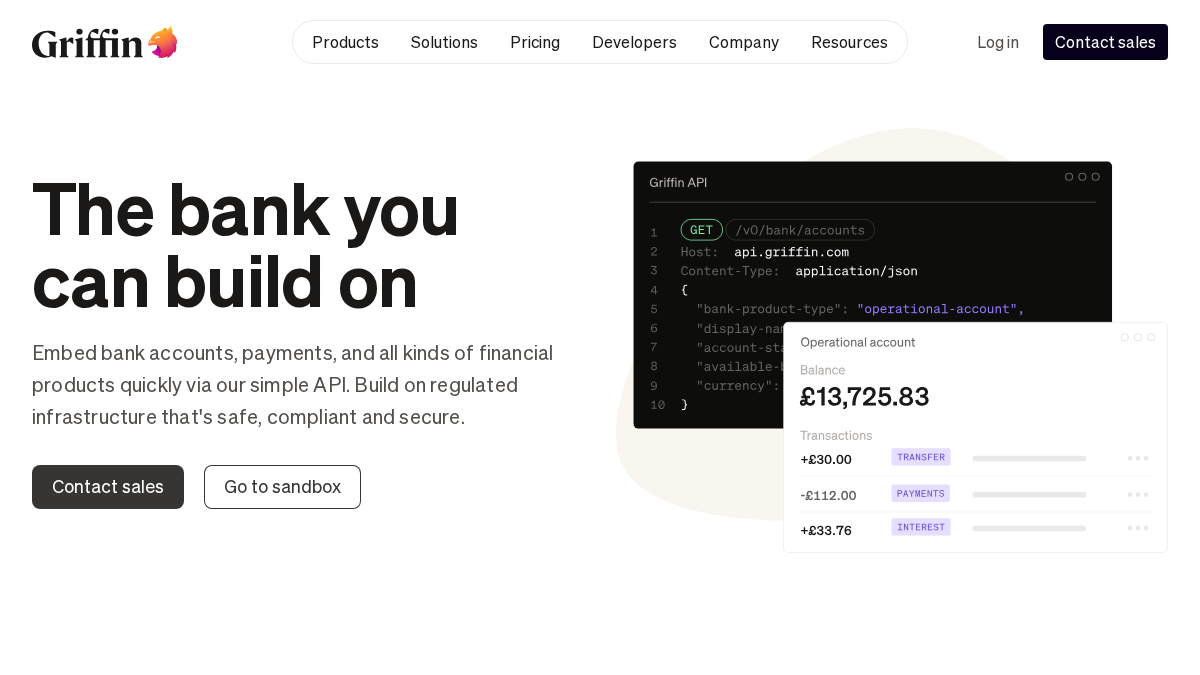 griffin.com 官网首页截图