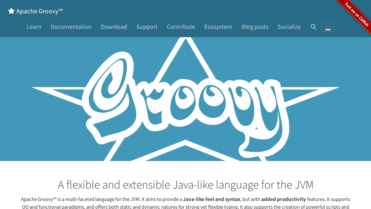 groovy-lang.org 官网首页截图