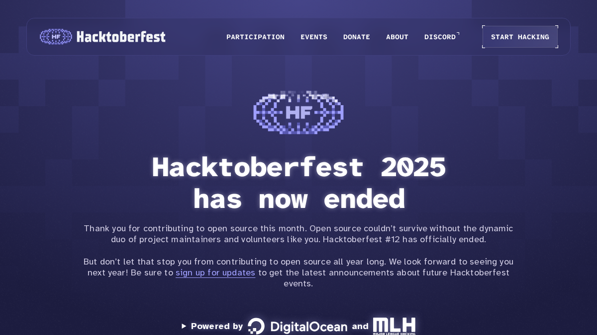 hacktoberfest.com 官网首页截图