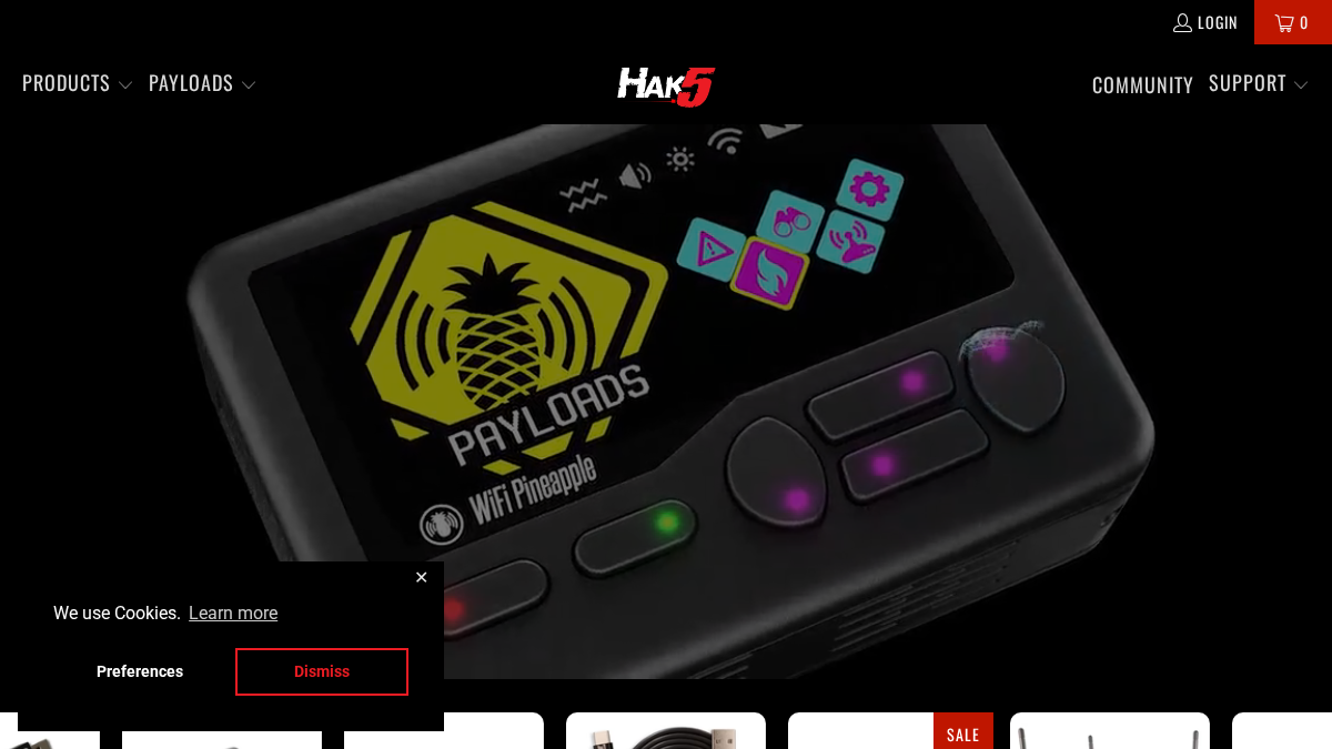 hak5shop.com 官网首页截图