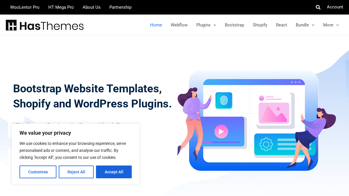 hasthemes.com 官网首页截图