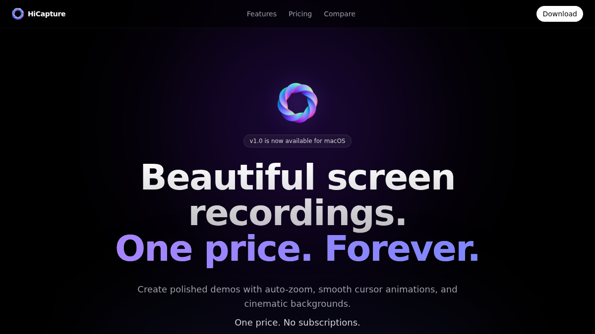 hicapture.com 官网首页截图