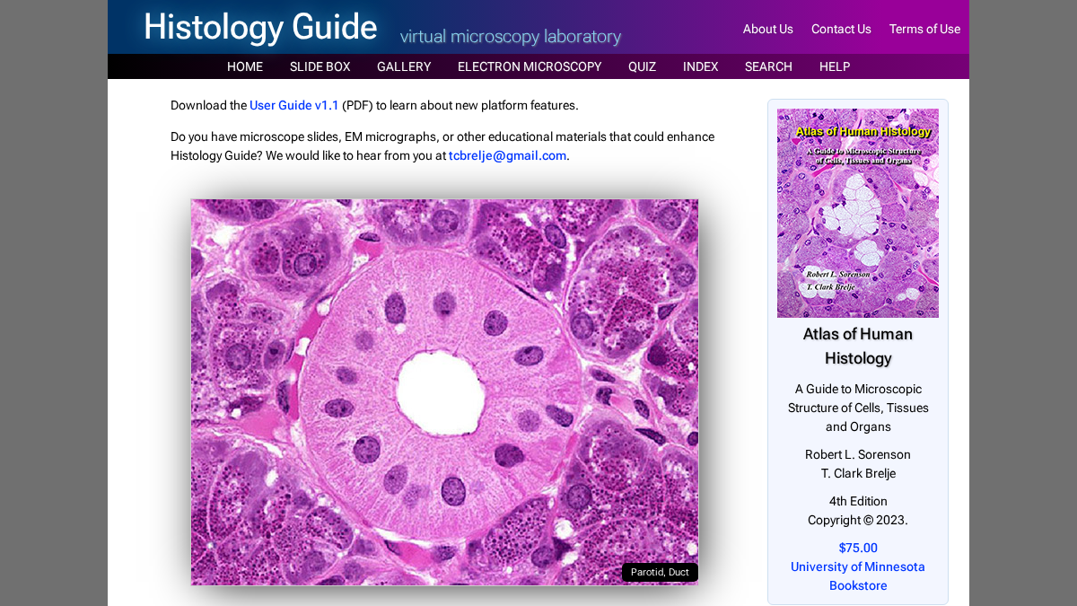 histologyguide.com 官网首页截图