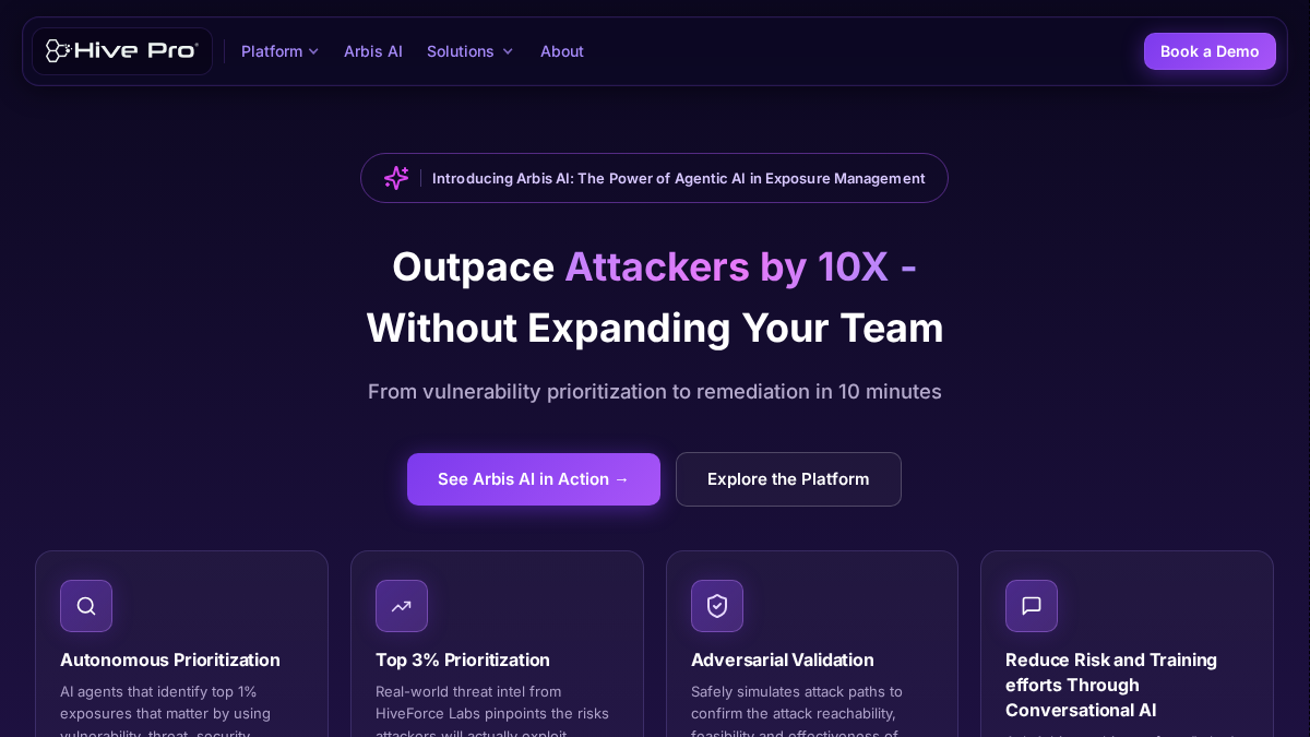 hivepro.com 官网首页截图