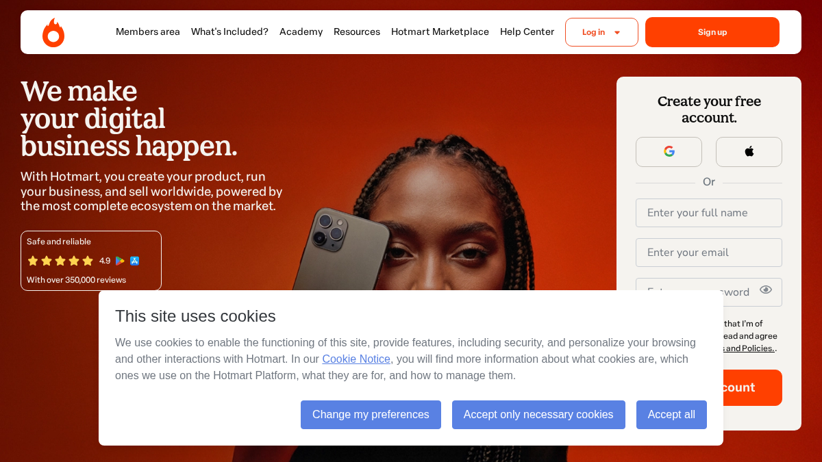 hotmart.uk 官网首页截图