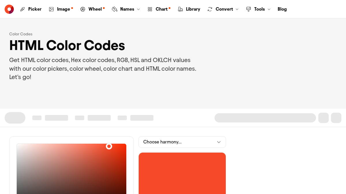 htmlcolorcodes.net 官网首页截图