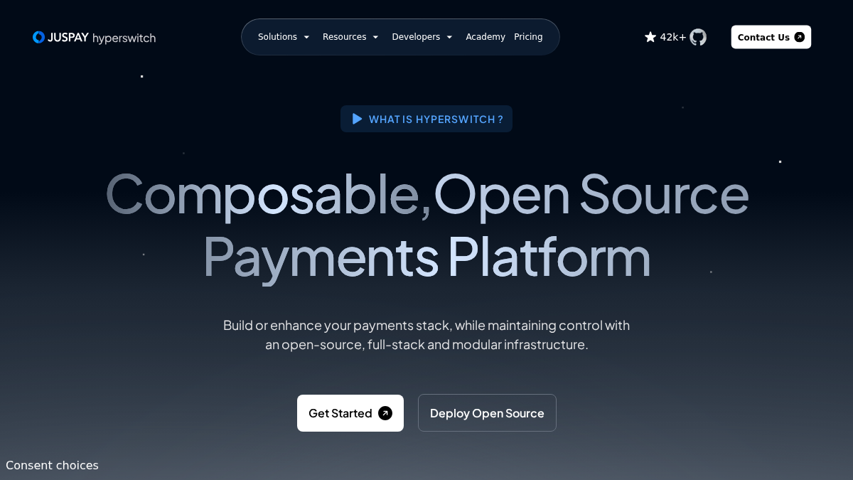 hyperswitch.io 官网首页截图