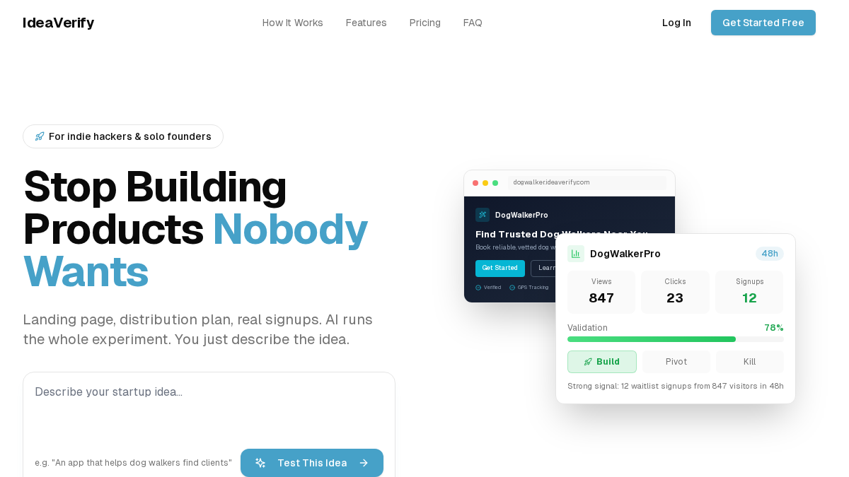 ideaverify.com 官网首页截图