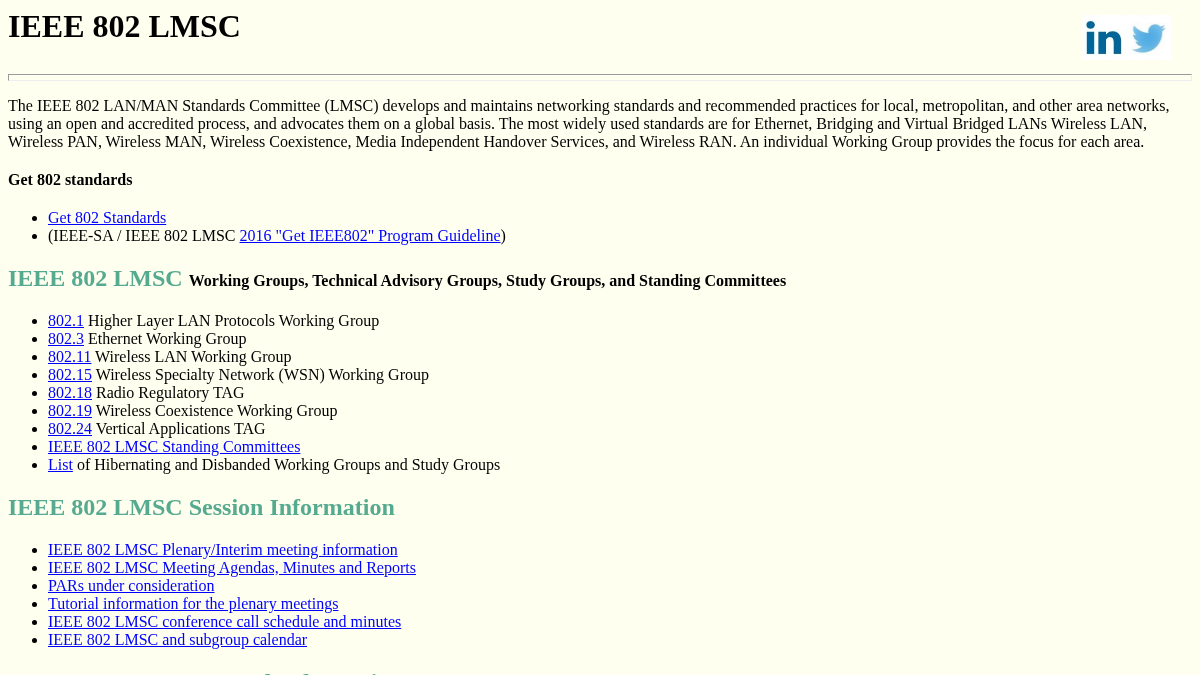 ieee802.org 官网首页截图