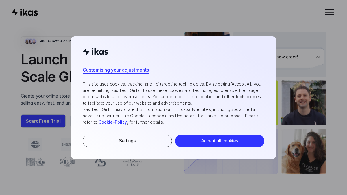 ikas.com 官网首页截图