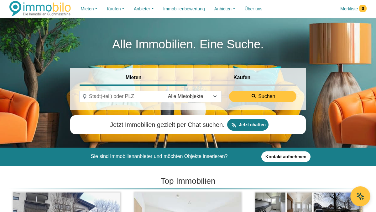immobilo.de 官网首页截图