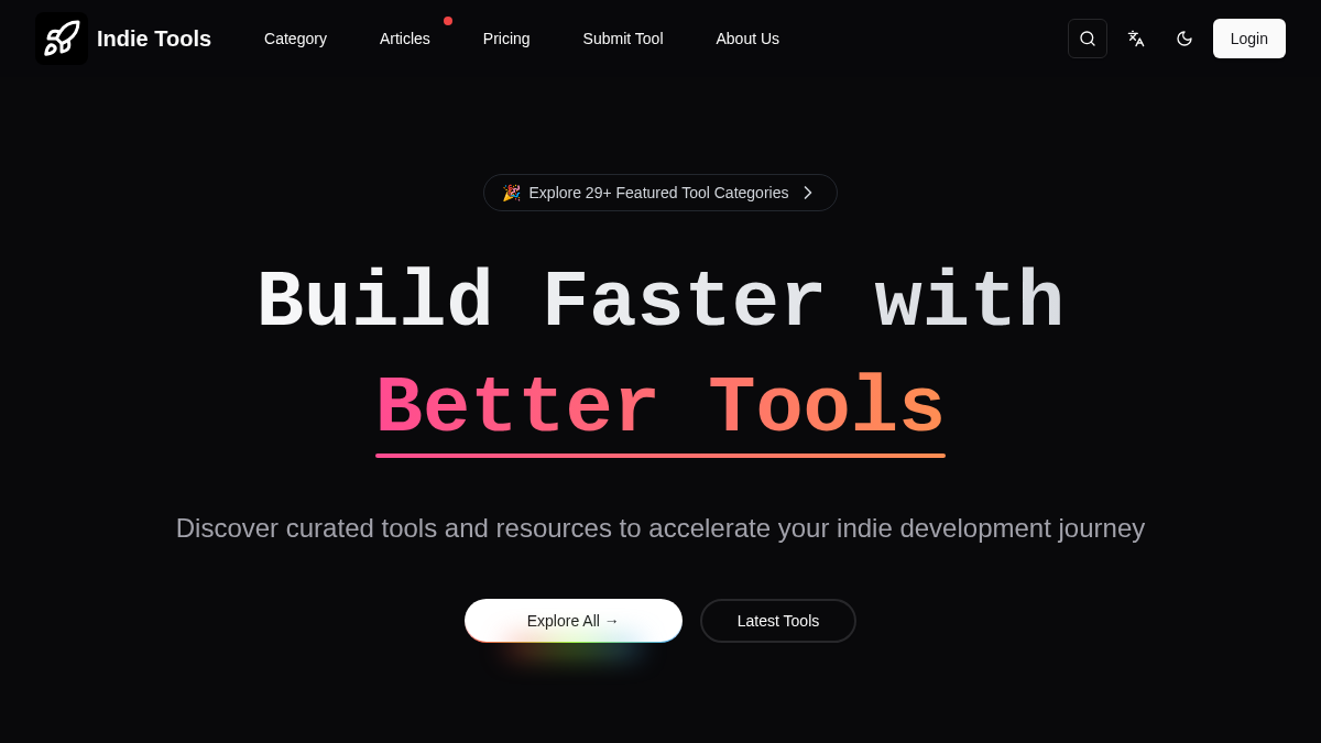 indietools.work 官网首页截图